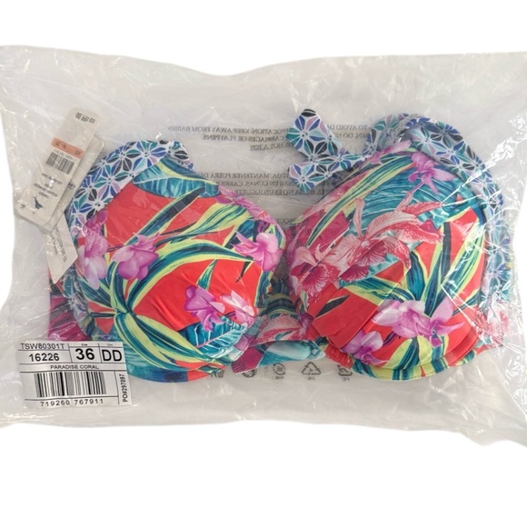 Tommy Bahama Orchid Grove Underwire Molded Cup Bra - Picture 12 of 12